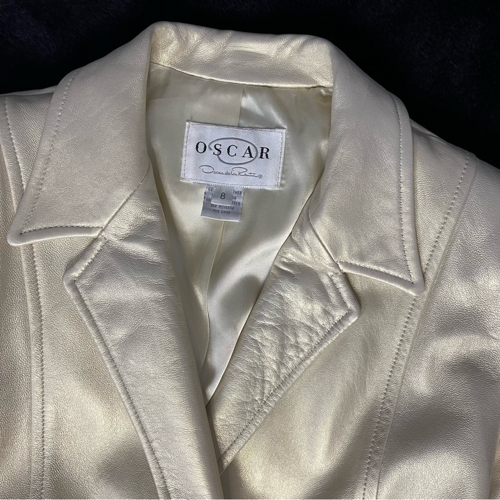 Vintage Oscar de la Renta Leather Jacket - Picture 8 of 11